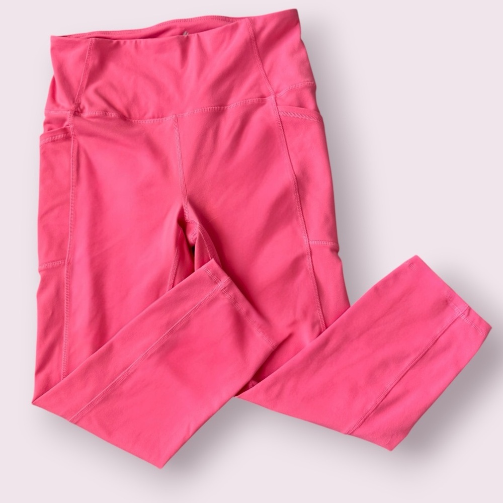 RBX Pink High Rise Leggings Pockets Athletic Stretch Size M